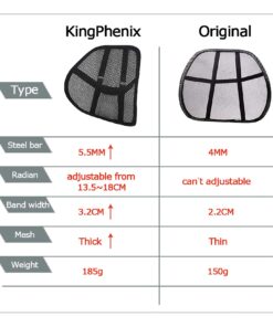 kingphenix Lumbar Support (2 Pack) with Breathable Mesh, Suit for Car, Office Chair Mesh - Black 39 71rc6me4drL