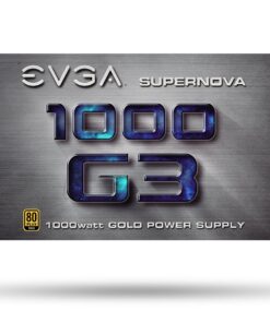 EVGA SuperNOVA 220-G3-1000-X1,1000 G3, 80 Plus Gold 1000W, Fully Modular, Eco Mode with New HDB Fan, 10 Year Warranty, Includes Power ON Self Tester, Compact 150mm Size, Power Supply 28 71rcC87DtL