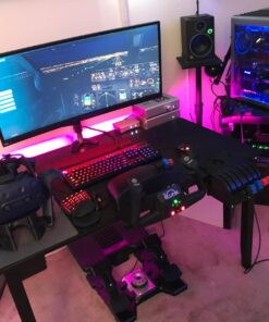 Logitech G Saitek PRO Flight Throttle Quadrant, Professional Simulation Axis Levers, LCD Display, 3x Two-Way Rocker Switches, Adjustable Bracket, USB, PC - Black 30 71rcjqTn NL