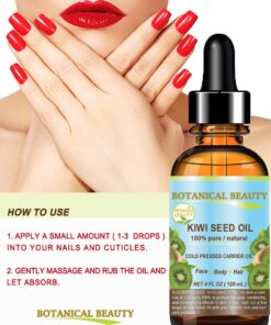 Botanical Beauty KIWI SEED OIL. 100% Pure/Natural/Undiluted/Virgin Cold Pressed Carrier oil. 0.5 Fl.oz.- 15 ml. by CHATEAU COSMETICS 0.5 Fl Oz (Pack of 1) 21 71rdP4RYsL