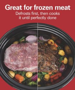 Alternative view of 6 Quart Set & Forget Digital Programmable Slow Cooker with Lid Lock, Temperature Probe & Defrost Setting, Dishwasher Safe Crock & Lid, Silver