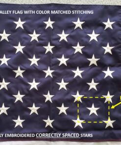 American Flag 3x5 Outdoor by Grace Alley, Embroidered Stars, Sewn Stripes, Heavy Duty, Hand Made and Fade Resistant - Long Lasting Nylon & Brass Grommets for Commercial Grade Durability, 100% Made in USA 43 71re3rg7zaL
