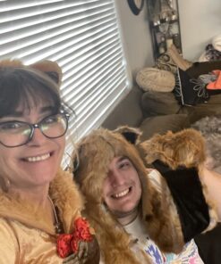 Fox Animal Hood Mittens Gloves Scarf Paws Prints and Ears, Furry Hoodie 18 71re7zZrGSL