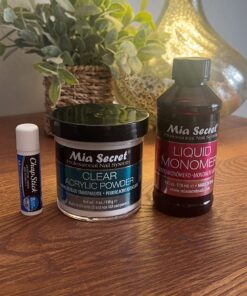 MIA SECRET 4oz Liquid Monomer + 4oz Clear Acrylic Powder Nail Art System 23 71reClEgvHL