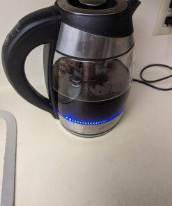 Chefman Electric Kettle with Temperature Control, 5 Presets LED Indicator Lights, Removable Tea Infuser, Glass Tea Kettle & Hot Water Boiler, 360° Swivel Base, BPA Free, Stainless Steel, 1.8 Liters 1.8L - Temperature Control 43 71reoMr0pTL 4