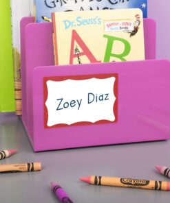 Avery Name Badge Labels, Red Border, 2-1/3" x 3-3/8", 100 Badges (5143) 1 15 71rf IYGMmL