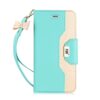 FYY Leather Case with Mirror for iPhone SE Case 2022 (3rd Gen)/iPhone SE Case 2020 (2nd Gen)/iPhone 7 Case/iPhone 8 Case 4.7",Wallet Flip Folio Phone Case with Mirror and Wrist Strap-Mint Green A-Mint Green 12 71rfAHmmU9L