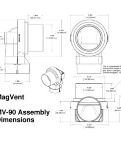 MagVent MV-90 Magnetic Dryer Vent Coupling 32 71rfCiszMhL