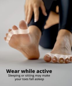 YOGABODY Naturals Toe Spreaders & Separators, Fast Pain Relief from Hammertoe & Bunions, Two Pairs in Stylish Wooden Box, Latex-Free Rubber Toe Stretchers Used for Walking, Running & Yoga Practice 24 71rfb6CQzL 1