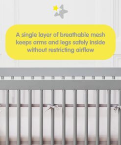 BreathableBaby Breathable Mesh Liner for Full-Size Cribs, Classic 3mm Mesh, White (Size 4FS Covers 3 or 4 Sides) 25 71rfedDPSL 1