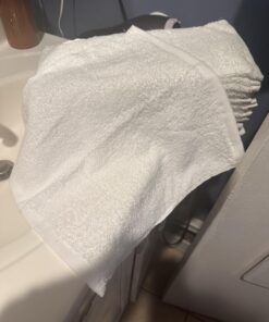 Utopia Towels Cotton Washcloths Set - 100% Ring Spun Cotton, Premium Quality Flannel Face Cloths, Highly Absorbent and Soft Feel Fingertip Towels (24 Pack, White) 24 43 71rflePBtiL