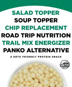 Twin Peaks Low Carb, Keto Friendly Protein Puffs, Sour Cream & Onion (300g, 21g Protein, 2g Carbs) 10.6 Ounce (Pack of 1) 12 71rfocxwLWL