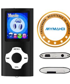 MYMAHDI Support TF Cards Slim 1.8" LCD Mp3 Mp4 Player Media/Music/Audio Player with Accessories Black 16 71rgGf dTTL