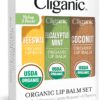 Cliganic USDA Organic Lip Balm Set - 3 Flavors - 100% Natural Moisturizer for Cracked & Dry Lips 0.15 Ounce (Pack of 3) 21 71rhfCb9nHL