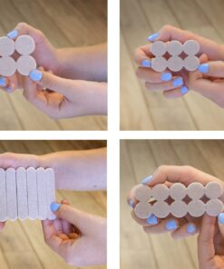 Alternative view of Furniture Pads - Anti Skid Self Adhesive Scratch Protectors for Carpets, Tiles, Laminates and Hardwood Floors - Set of 144 Various Size Cover Pieces (Beige) Contains Silicone Bumper Pads for Walls