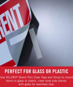 Alternative view of VELCRO Brand Thin Clear Tape | 15 Ft x ¾” | Cut Strips to Length | Home Office or Crafts Fastening Solution | Large Roll, 91325