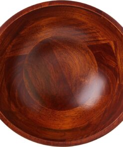 Lipper International Cherry Finished Wavy Rim Beechwood Serving Bowl for Fruits or Salads, Matte, Small, 7.5" x 7.25" x 3", Single Bowl, 30.43Fl oz 19 71rjrmO2NL