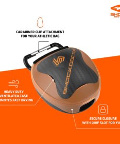 Shock Doctor Ventilated Mouth Guard Case, Universal Storage for Adult & Youth Sizes Trans Blue 16 71rjvJ7T1QL