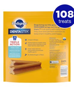 Alternative view of PEDIGREE DENTASTIX Toy/Small Dog Dental Treats Original Flavor Dental Bones, 1.68 lb. Value Pack (108 Treats) Chicken 108 Count (Pack of 1)