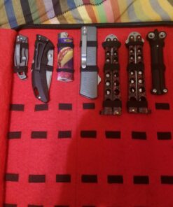 UNITED CUTLERY Large Pocket Knife Storage Case – Faux Leather Exterior, Felt-Lined Interior, Elastic Straps for Knives, Zipper Closure, Holds 40 Knives, For Protecting and Storing Knife Collection 38 71rkRw8uUDL