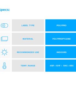 Zebra 2.25 x 1.25 in Direct Thermal Polypropylene Labels PolyPro 4000D Permanent Adhesive Shipping Labels 1 in Core 6 rolls 10031644SP 12 71rkXSK7wIL
