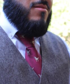 Barry.Wang Fun Animal Ties for Men Designer Handkerchief Cufflink WOVEN Casual Necktie Set A Burgundy Dinasour 27 71rlh1ajf5L