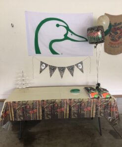 Creative Converting Solid Plastic Banquet Table Cover with Border Print, Hunting Camo 1 10 71rli5K81EL