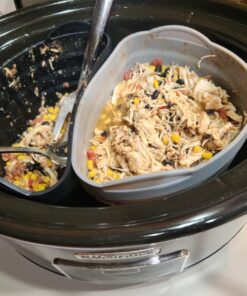 MAGNIFIQUE 8-Quart Casserole Slow Cooker with Timer and Digital Programmable - Small Kitchen Appliance for Family Dinners - Serves 6+ People - Heat Settings: Keep Warm, Low and High 8 Qt Stainless Steel Digital 34 71rlyMljG L