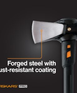 Fiskars IsoCore 8lb. Wood Splitting Maul - 36" Shock Control SoftGrip Handle - Wood Splitter Tool and Maul for Splitting Wedge - Black/Orange Pro IsoCore 8lb Maul 25 71rm8bqPeXL