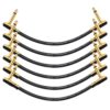 Donner Guitar Patch Cables Right Angle 6 Inch 15 cm 1/4 Instrument Cables for Effect Pedals 6 Pack Professional