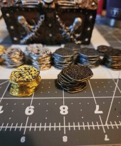 Beverly Oaks Metal Pirate Coins - Gold and Silver Spanish Doubloon Replicas - Fantasy Metal Coin Pirate Treasure (100) 100 60 71rnVomWovL