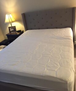 Zen Bamboo Mattress Pad Cover - Cooling Bed Topper & Waterproof Protector w/Deep Pockets, Queen Size, White 29 71rpBmHVX2L
