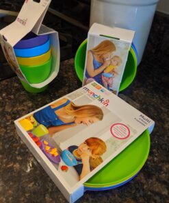 Munchkin® 12pc Baby and Toddler Feeding Supplies Set - Includes Plates, Bowls, and Cups 12pk Set 33 71rpENp5hL