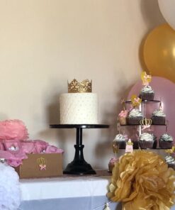 Grand Baker Cake Stand 10 inch Wedding Cake Tools Adjustable Height Fondant Cake Display Accessory for Party bakeware (Black) Black 31 71rqEX3JaPL