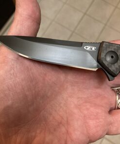 Zero Tolerance 0450CF; Folding Knife with 3.25” DLC-Coated S35VN Stainless Steel Blade, All-Black Carbon Fiber and Titanium Handle Scales, KVT Ball-Bearing Opening, Frame Lock, Pocketclip; 2.45 OZ. 38 71rqS0 oGXL