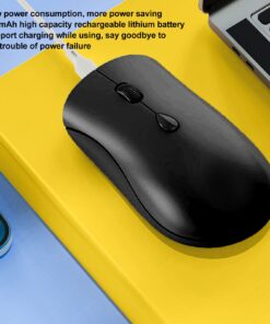 Wireless Mouse, 2.4G Wireless or Bluetooth 5.2 Connection, 800 1200 1600 DPI, USB Rechargeable, Ergonomic Silent Cordless Mice, for PC, Laptop, Computer (Black) Black 11 71rrvPEm0vL