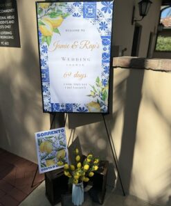 Amazon Basics Easel Stand, Instant Floor Poster, Lightweight, Collapsible and Portable with Tripod Base, Black Steel(supports 5 pounds) 26 71rsasOv2PL