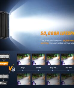 Nilight - 60002F-B Led Light Bar 2PCS 36w 6.5Inch Flood Led Off Road Lights Super Bright Driving Fog Light Boat Lights Driving Lights Led Work Light for Trucks,2 Years Warranty 2PCS 6.5" 36w Flood Light Bar 40 71rsml97XL