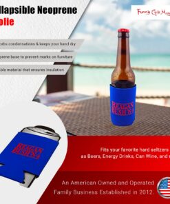 Alternative view of Funny Guy Mugs Reagan Bush 84' Collapsible Neoprene Can Coolie - Drink Cooler Reagan Bush Blue Can