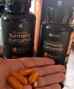 Sports Research Turmeric Curcumin C3 Complex 500 mg, Enhanced with Black Pepper and Organic Coconut Oil for Better Absorption; Non-GMO and Gluten Free - Standardized 95% Curcuminoids (120 Softgels) 120 Count (Pack of 1) Softgel 32 71rugR7FTJL
