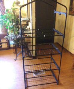 Gardman R687 4-Tier Mini Greenhouse, 27" Long x 18" Wide x 63" High,Black 42 71ruqciiJL