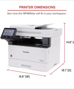 Canon imageCLASS MF465dw - All in One, Wireless, Mobile Ready, Duplex Laser Printer with Expandable Paper Capacity and 3 Year Limited Warranty,White 25 71rw0NFTVYL