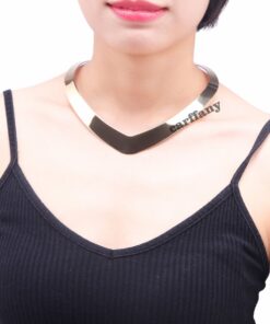 Carweilon High Polished Stainless Steel Necklace Love Choker Heart Shape Women Statement Jewelry Gold 18 71rxOjaPgxL