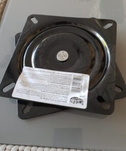 Attwood 17720 Seat Swivel, for Boat Seat, 6 ¼ Inches, 0-Degrees Tilt, Aluminum, Black Power Coated 0 Degree Tilt Seat Swivel Mount 45 71rxWrTC9XL