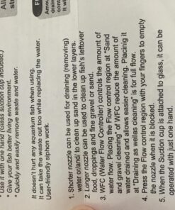 TERA PUMP TRFTCLN Aquarium Gravel Cleaner (BPA Free) Fish Tank Sand Cleaner Aquarium Gravel Cleaner with Long Nozzle & Water Flow Controller, (10-20 Gallon Tank) Large 35 71ryPMLRgxL