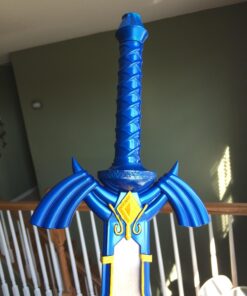 Zelda Link Master Sword Twilight Princess Fantasy Sword with Plaque - Blue (Blue) 70 71ryaa5ML