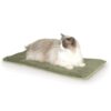 K&H Pet Products Heated Thermo-Kitty Mat, Indoor Heated Cat Bed, Pet Heat Pad for Indoor Cats and Small Dogs, Cat Heating Pad, Electric Thermal Warming Cat Bed Mat, Sage/Tan 12.5 X 25 Inches Pet Bed 43 71ryjCgLDXL