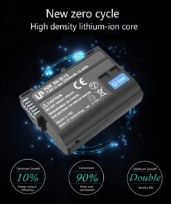 LP EN-EL15 EN EL15a Battery Rechargeable, Charger Compatible with Nikon D7500, D7200, D7100, D7000, D850, D750, D500, D810a, D810, D800e, D800, D610, D600 & More 12 71rysobFfNL