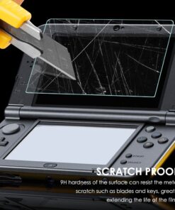 Screen Protector Compatible New 3DS XL, AFUNTA 4 Pcs Tempered Glass for Top Screen and HD Clear Crystal PET Film Compatible Bottom Screen, 3DSXL Film Accessory 13 71rzfUCXFHL