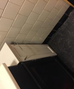 Zenna Home Slim Bath Shelves, Freestanding Moveable Bathroom Storage, White 8 Inch 34 71rzjiiNxsL